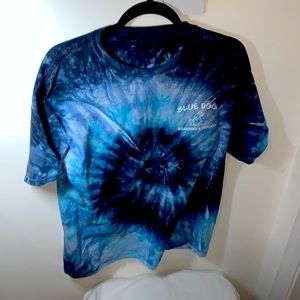 Doggie Daycare Blue Tie Dye Long Sleeve Shirt